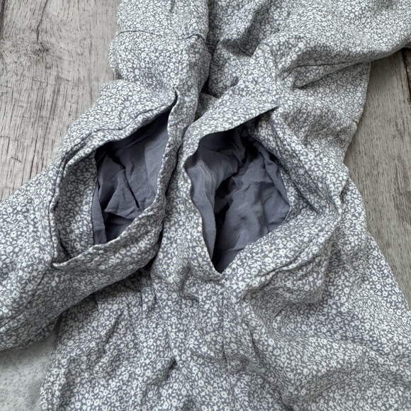 Abercrombie & Fitch Babydoll Short Sleeve Light Blue Skater Floral Dress Large - Picture 3 of 7